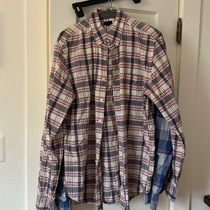 J.Crew Large Tall plaid cotton button down men’s shirt